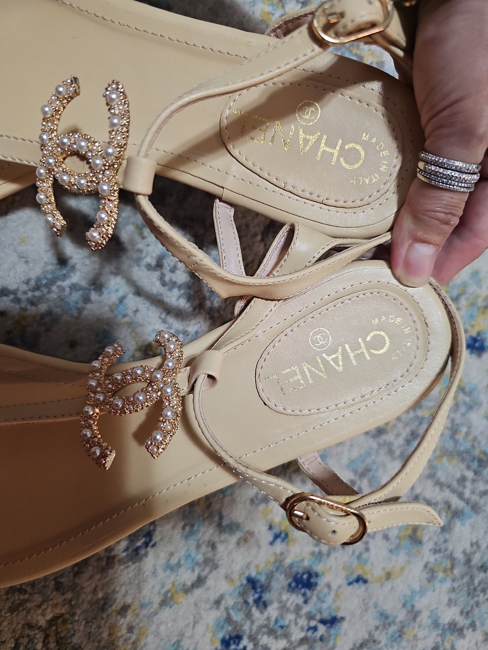 Designer Flat Sandals Size 41/ US9.5 - Picture 8 of 8